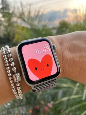 หน้าปัดนาฬิกา Apple น่ารักรูปหัวใจ