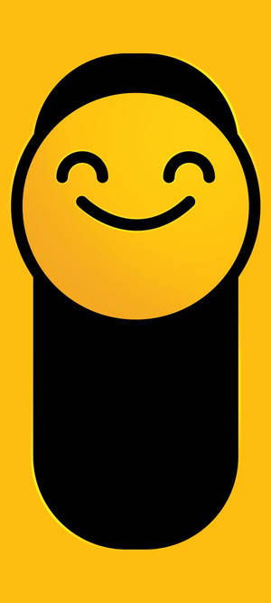 วอลเปเปอร์หน้ายิ้มสีดำและเหลือง — iPhone 14 Pro วอลเปเปอร์
