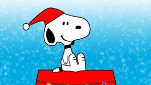 วอลเปเปอร์หมวกคริสต์มาสสนูปปี้ — Snoopy คริสต์มาส วอลเปเปอร์