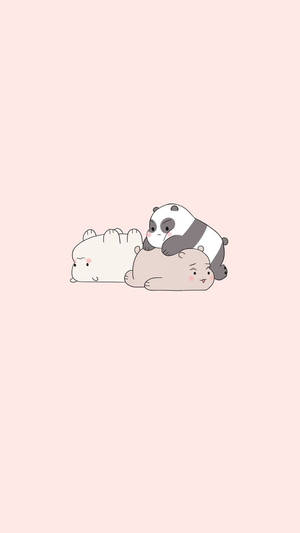 หมีสามพี่น้องสุดน่ารักในสไตล์การ์ตูน — หมีน่ารัก วอลเปเปอร์
