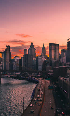 City Sunset Iphone — เทคนโน เมกาพัด โปร วอลเปเปอร์