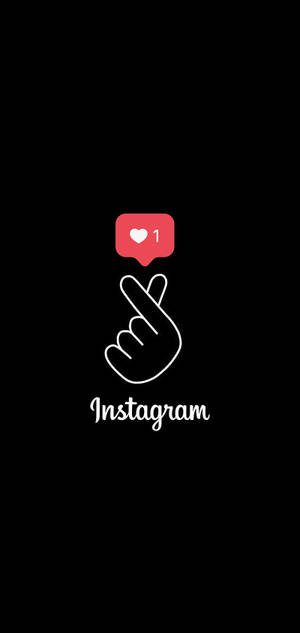 วอลเปเปอร์หัวใจนิ้ว Instagram Art — iPhone 13 Pro Max วอลเปเปอร์