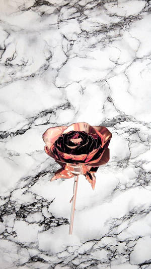 พื้นหลังหินอ่อนโรสโกลด์สวยงาม — Rose gold สายมินิมอล วอลเปเปอร์