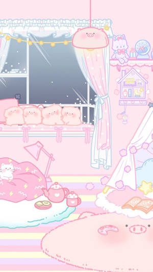 ห้องคawaii สีชมพู