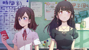วอลเปเปอร์อนิเมะสาวนักเรียนเลสเบี้ยน