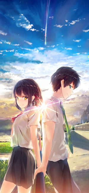 อนิเมะสุดหวาน Your Name. ภาพยนตร์ปี 2016 — น่ารัก อนิเมะ GIF วอลเปเปอร์