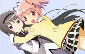 วอลเปเปอร์อนิเมะเลสเบี้ยน อาเคมิ และ คานาเมะ — อนิเมะแนวสวยงาม GIF วอลเปเปอร์