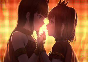 วอลเปเปอร์อนิเมะเลสเบี้ยน Dia และ Ruby