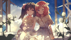 วอลเปเปอร์อนิเมะเลสเบี้ยนมากิและนิโกะ