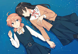 วอลเปเปอร์ศิลปะกลุ่มดาวอนิเมะเลสเบี้ยน
