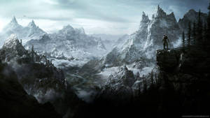 วอลเปเปอร์อัศวินในภูเขาที่ปกคลุมด้วยหิมะ — 1600x900 วอลเปเปอร์