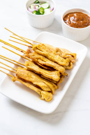 อาหารเอเชียไก่สะเต๊ะน่ากิน — หัวเว่ย เมทแพด แอร์ (2025) วอลเปเปอร์