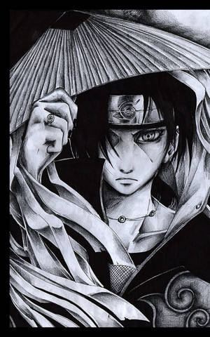 อิทาจิในภาพวาดหมึกดำ — อินฟินิกซ์ เอ็กซ์แพด จีที วอลเปเปอร์