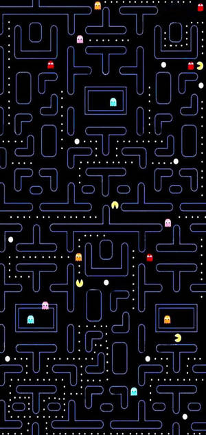 วอลเปเปอร์อินเทอร์เฟซเกม Pac-Man บน Galaxy S10 Plus — iPhone 13 Pro Max วอลเปเปอร์
