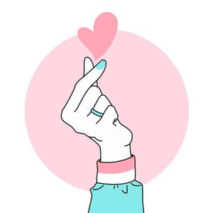 เกาหลีนิ้วหัวใจ — น่ารัก สาวหวาน วอลเปเปอร์