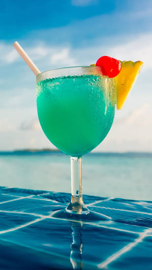 วอลเปเปอร์ค็อกเทลเขตร้อน Blue Hawaiian — 9:16 วอลเปเปอร์