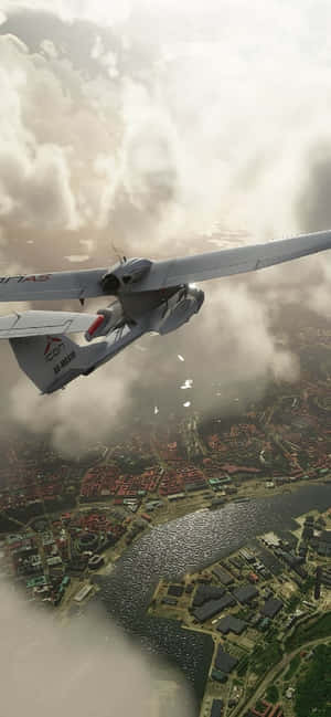 พื้นหลัง Android Microsoft Flight Simulator — Realme C71 วอลเปเปอร์