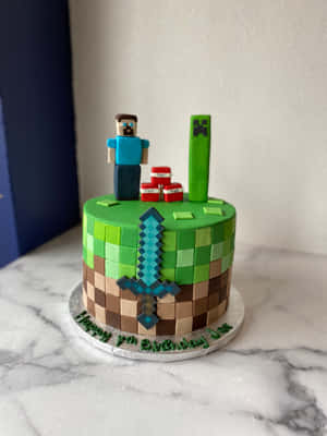 รูปเค้ก Minecraft — iPad Air 13 วอลเปเปอร์