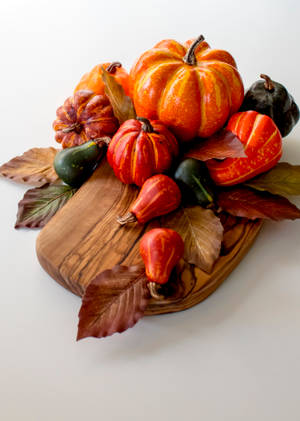 วอลเปเปอร์ผลผลิตฤดูใบไม้ร่วงเดือนพฤศจิกายนพร้อมฟักทองหลากสี — Oppo Pad 5 วอลเปเปอร์