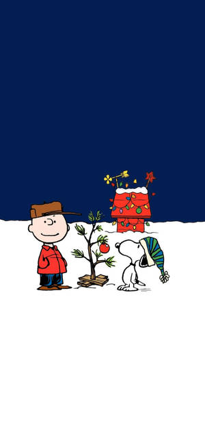 Snoopy คริสต์มาส iPhone — กาแล็กซี A57 วอลเปเปอร์