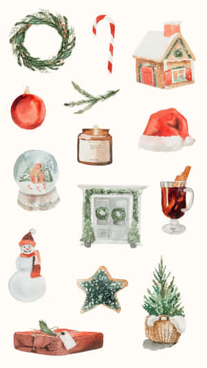 พื้นหลัง Christmas Phone — คริสต์มาสมือถือ วอลเปเปอร์