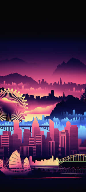 Synthwave City — Redmi 17C 4G วอลเปเปอร์