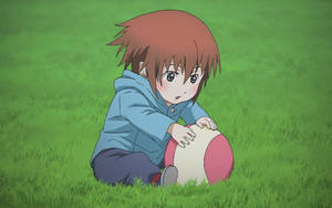 วอลเปเปอร์เด็กอนิเมะกับลูกบอล