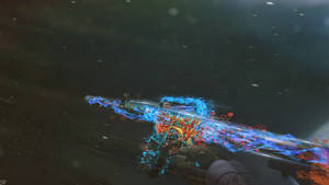 วอลเปเปอร์ CSGO พร้อมดีไซน์อาร์ตเวิร์กสุดเจ๋งและเอฟเฟกต์เรืองแสงบนปืนไรเฟิล — 1600x900 วอลเปเปอร์