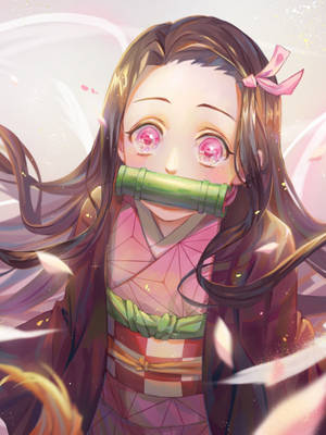 เนซูโกะสุดน่ารักระยะใกล้จากดาบพิฆาตอสูร — อนิเมะ วอลเปเปอร์