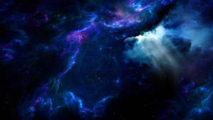 เนบิวลาสวยงามสีน้ำเงินเข้ม HD — สุนทรียภาพสีน้ำเงินเข้ม วอลเปเปอร์