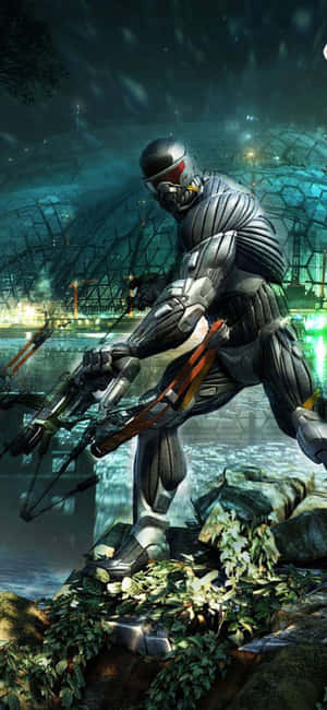 พื้นหลัง iPhone X Crysis 3 — Redmi Note 17 วอลเปเปอร์