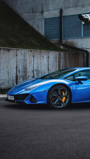 ลัมโบร์กีนีสีน้ำเงินบนไอโฟน — Lamborghini วอลเปเปอร์