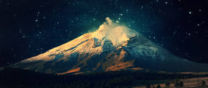 วอลเปเปอร์ภูเขาใหญ่ในคืนดาว — 2560x1080 วอลเปเปอร์