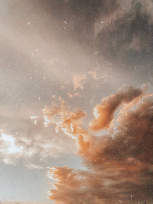 วอลเปเปอร์เมฆสวยโทนน้ำตาลอ่อน — สีน้ำตาลอ่อนสไตล์วินเทจ วอลเปเปอร์