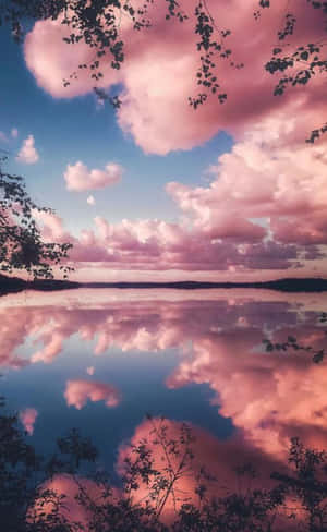 รูปภาพเมฆสีชมพู — เรียลมี Pad วอลเปเปอร์