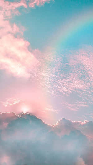 ภาพเรนโบว์สวยงาม — รุ้งสายมินิมอล วอลเปเปอร์