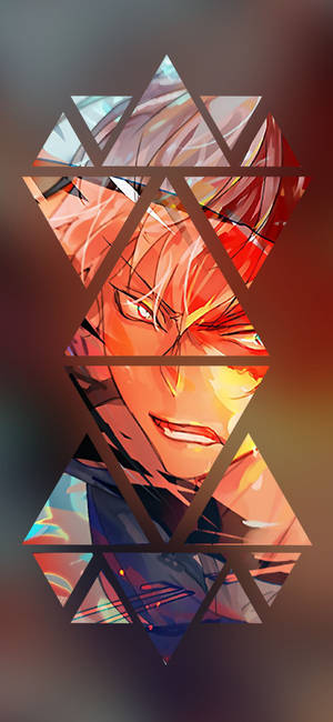 วอลเปเปอร์ภาพวาดโพลีกอนของโทโดโรกิจาก Boku No Hero Academia