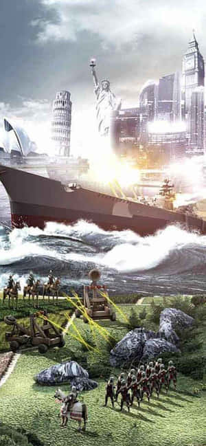 พื้นหลัง Civilization V สำหรับ iPhone Xs Max — iPhone 15 Pro Max วอลเปเปอร์