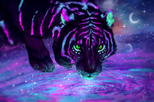 เสือสวยงามสีม่วงนีออน