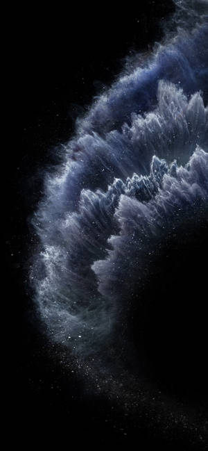 วอลเปเปอร์คลื่นน้ำแข็งมืด iPhone 11