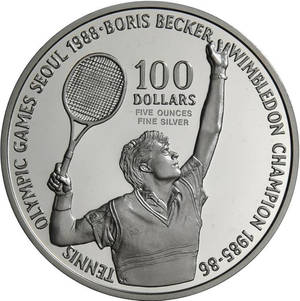 วอลเปเปอร์เหรียญเงิน Boris Becker — 1:1 วอลเปเปอร์