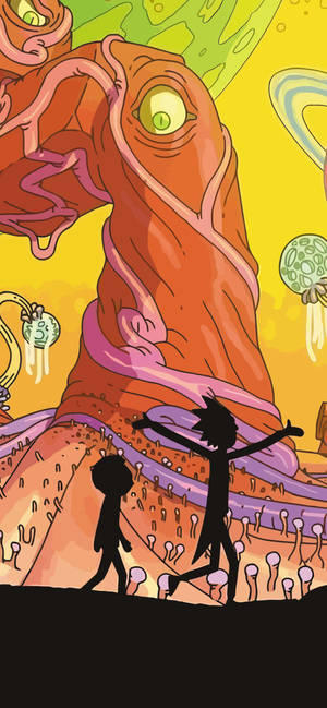 เอเลี่ยนต้นไม้ Rick And Morty iPhone — Galaxy S25 FE วอลเปเปอร์