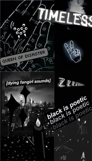 แบล็คคอลลาจแนวอัลต์ — ออลต์เอสเธติก วอลเปเปอร์