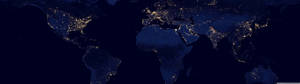 วอลเปเปอร์แผนที่โลกในเฉดสีน้ำเงินเข้ม — 5120x1440 วอลเปเปอร์