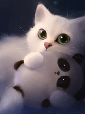 แมวขาวน่ารัก — แมว วอลเปเปอร์