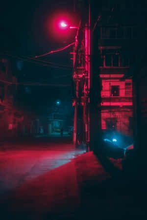 แสงนีออนสีแดงสวยงาม
