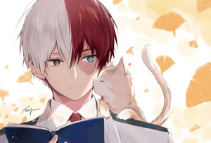 วอลเปเปอร์โทโดโคริสุดน่ารักกับแมว — น่ารัก โทโดโรกิ วอลเปเปอร์