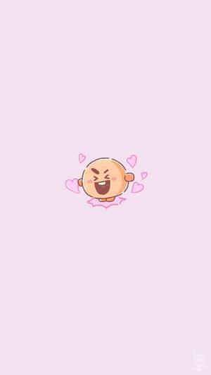 วอลเปเปอร์โปสเตอร์มินิมอล Shooky BT21 — คอนทราสต์ต่ำ วอลเปเปอร์