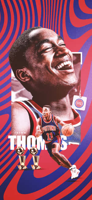 โปสเตอร์อาร์ตของอดีตนักบาสเกตบอลอาชีพชาวอเมริกัน Isiah Thomas — Redmi Note 15 Pro 4G วอลเปเปอร์