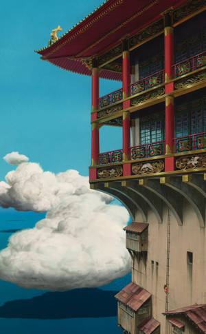 วอลเปเปอร์สตูดิโอจิบลิโรงอาบน้ำของยูบาบา Spirited Away — Galaxy Tab S10 Ultra วอลเปเปอร์